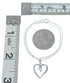 Cubic Zirconia Heart Pendant Silver 16" Italian Necklace JX128563